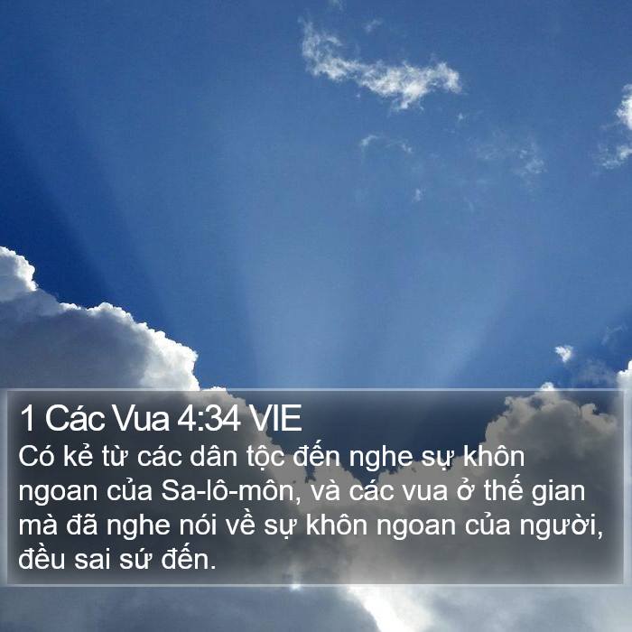 1 Các Vua 4:34 VIE Bible Study