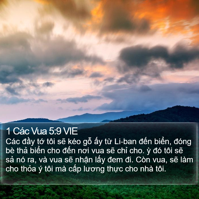 1 Các Vua 5:9 VIE Bible Study