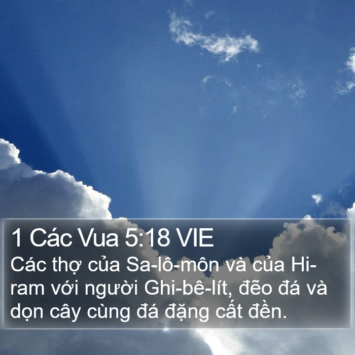 1 Các Vua 5:18 VIE Bible Study