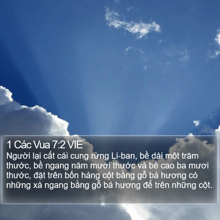 1 Các Vua 7:2 VIE Bible Study