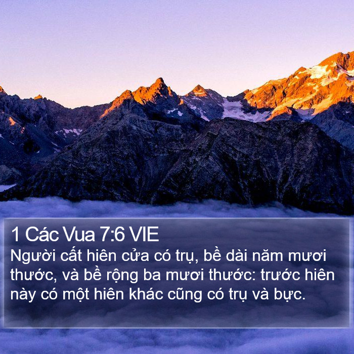 1 Các Vua 7:6 VIE Bible Study