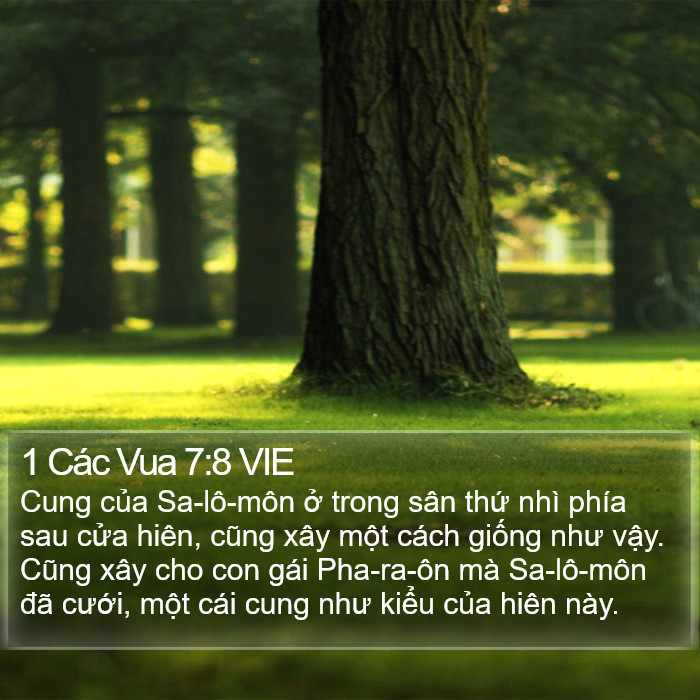1 Các Vua 7:8 VIE Bible Study