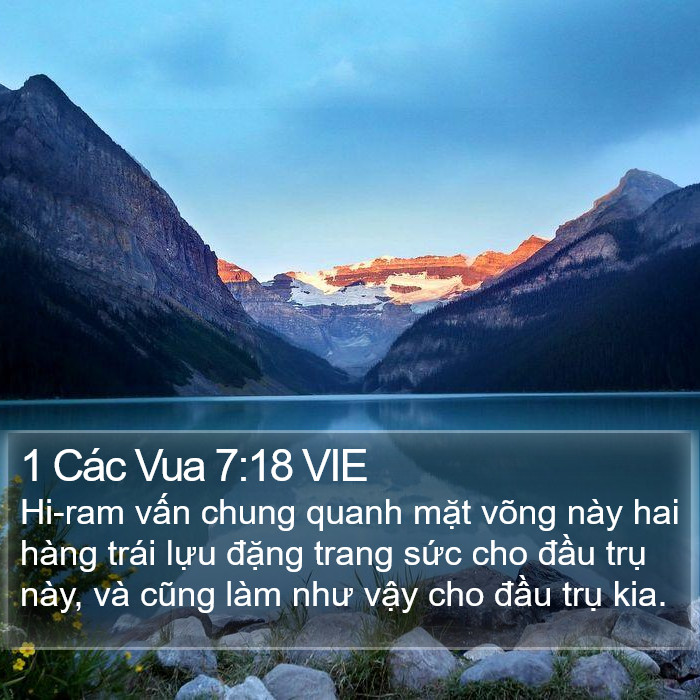 1 Các Vua 7:18 VIE Bible Study