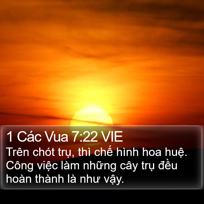 1 Các Vua 7:22 VIE Bible Study