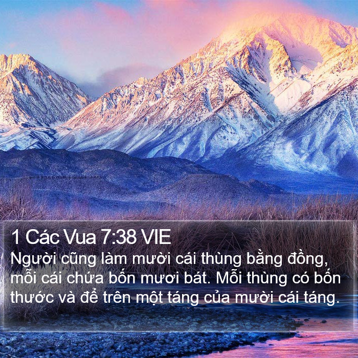 1 Các Vua 7:38 VIE Bible Study