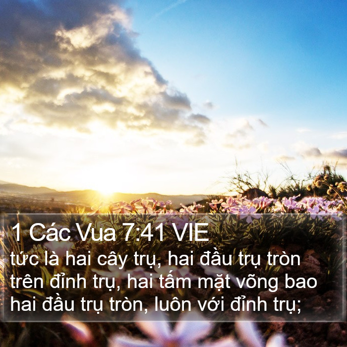 1 Các Vua 7:41 VIE Bible Study