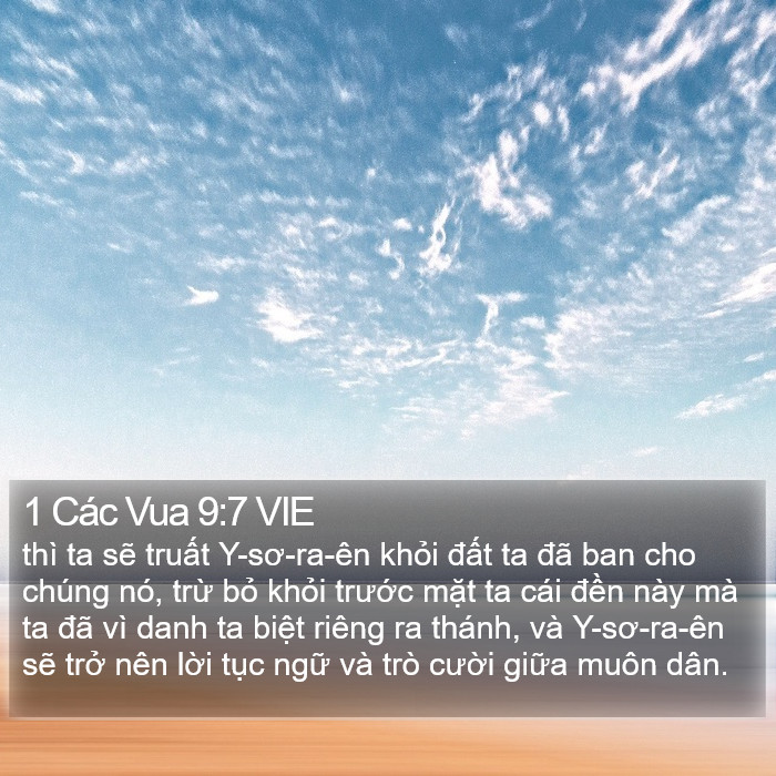 1 Các Vua 9:7 VIE Bible Study