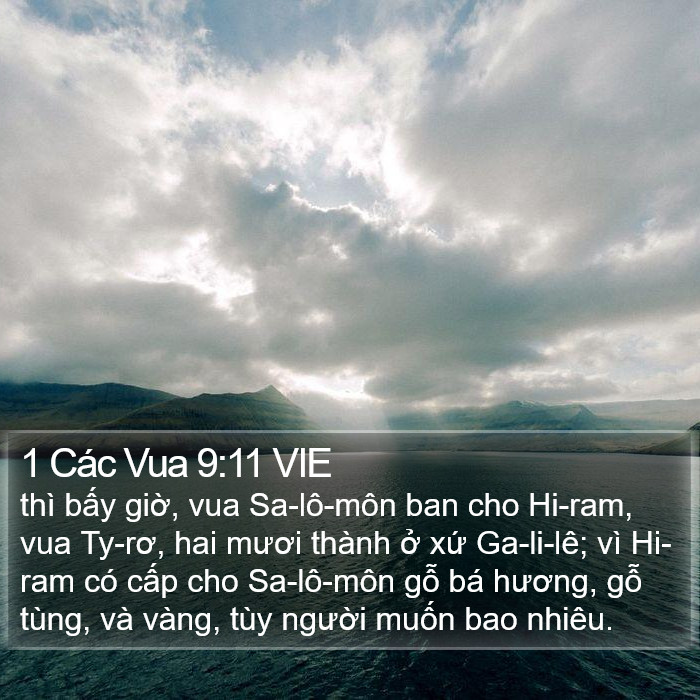 1 Các Vua 9:11 VIE Bible Study