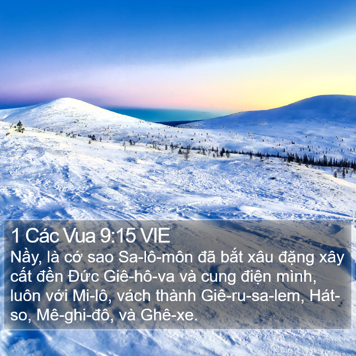 1 Các Vua 9:15 VIE Bible Study