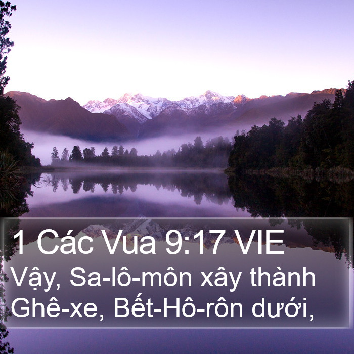 1 Các Vua 9:17 VIE Bible Study