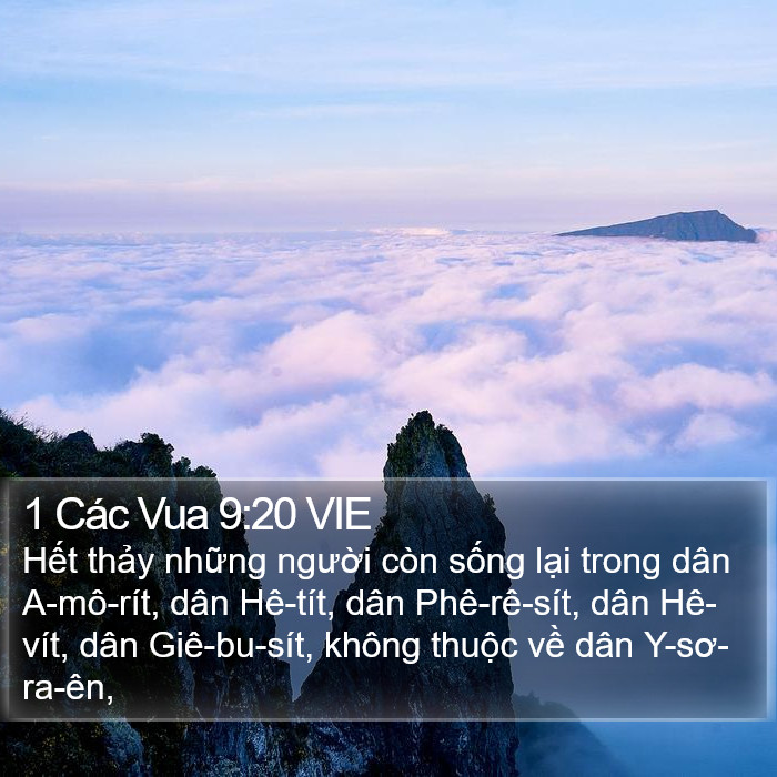 1 Các Vua 9:20 VIE Bible Study