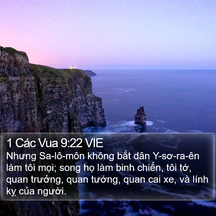 1 Các Vua 9:22 VIE Bible Study