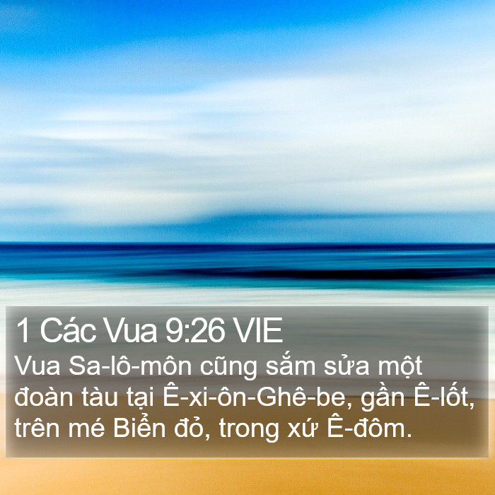 1 Các Vua 9:26 VIE Bible Study