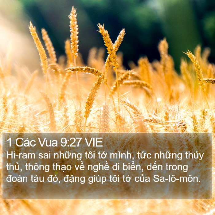 1 Các Vua 9:27 VIE Bible Study