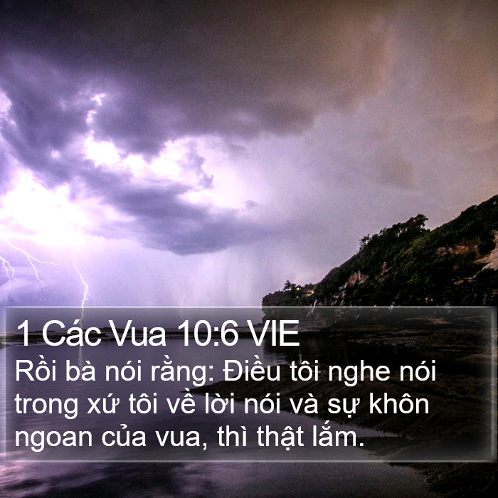 1 Các Vua 10:6 VIE Bible Study