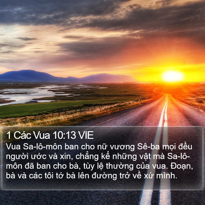 1 Các Vua 10:13 VIE Bible Study