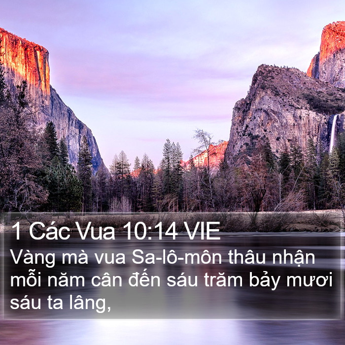 1 Các Vua 10:14 VIE Bible Study