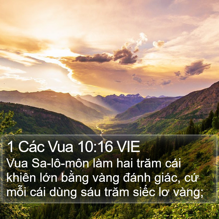 1 Các Vua 10:16 VIE Bible Study