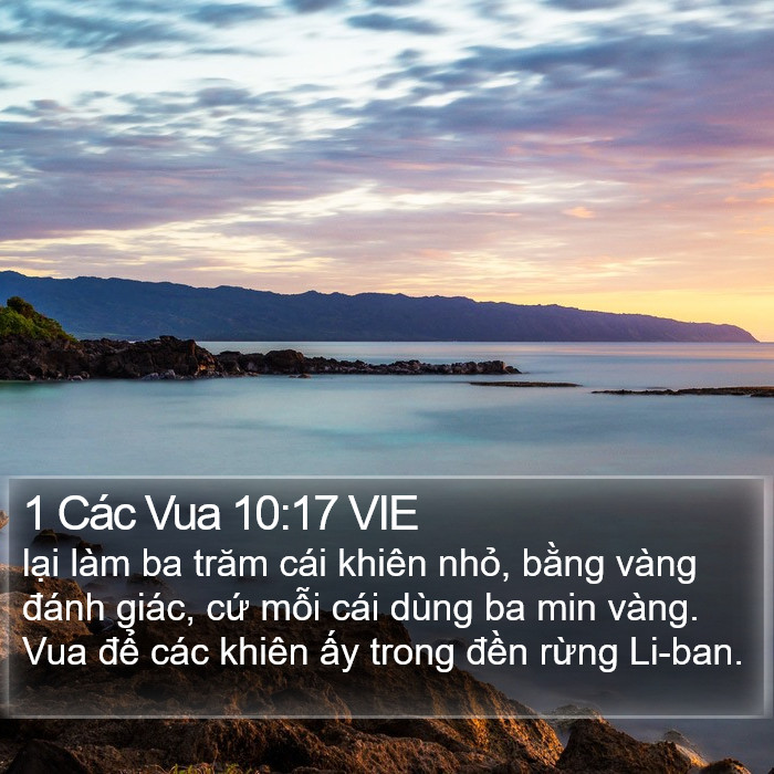 1 Các Vua 10:17 VIE Bible Study