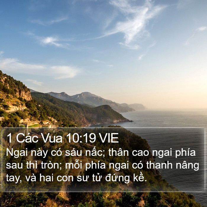 1 Các Vua 10:19 VIE Bible Study