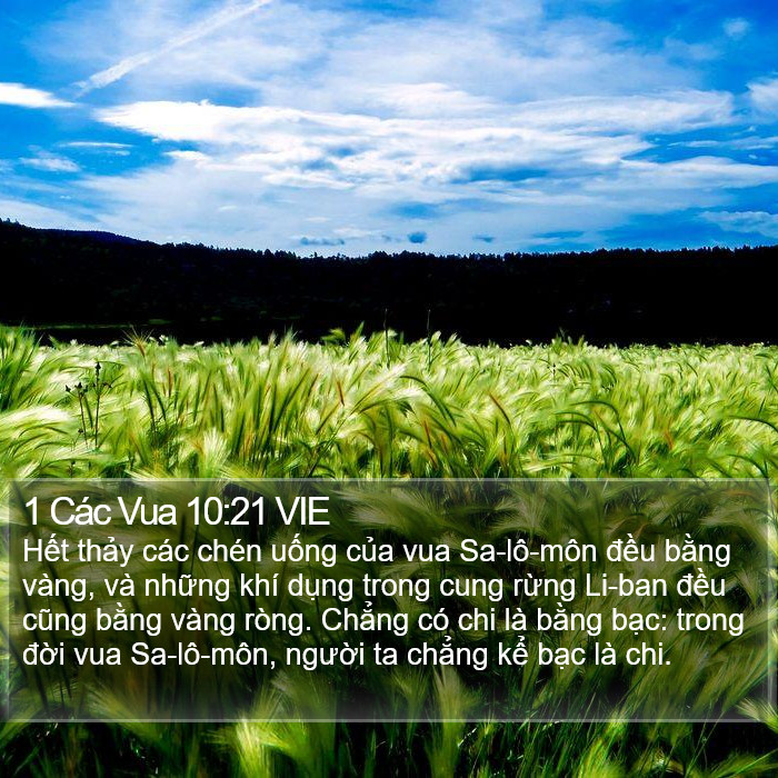 1 Các Vua 10:21 VIE Bible Study