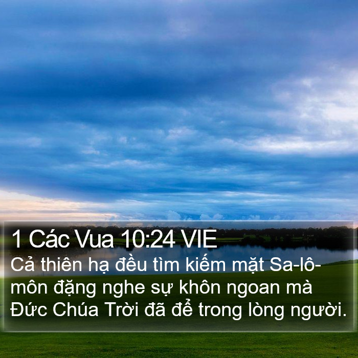 1 Các Vua 10:24 VIE Bible Study