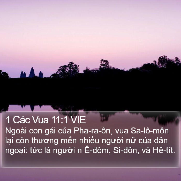 1 Các Vua 11:1 VIE Bible Study