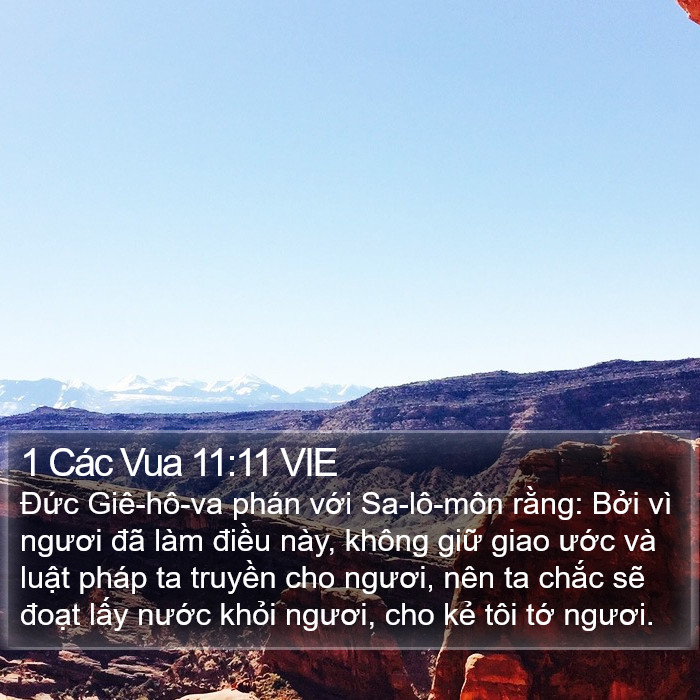 1 Các Vua 11:11 VIE Bible Study