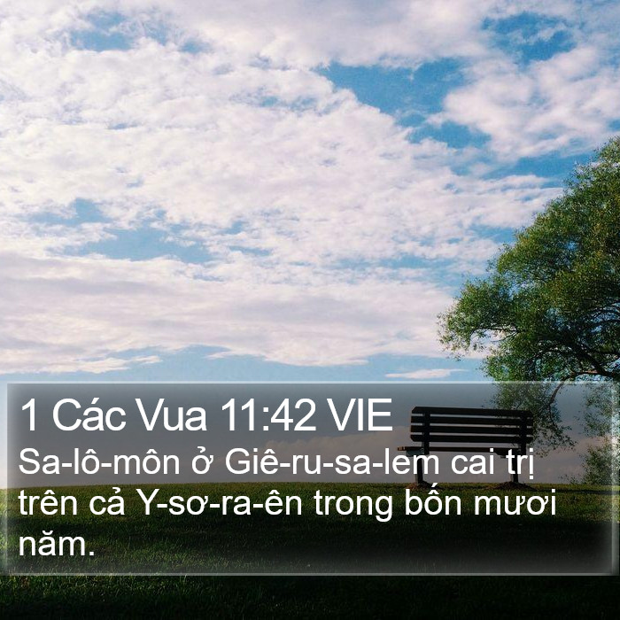 1 Các Vua 11:42 VIE Bible Study