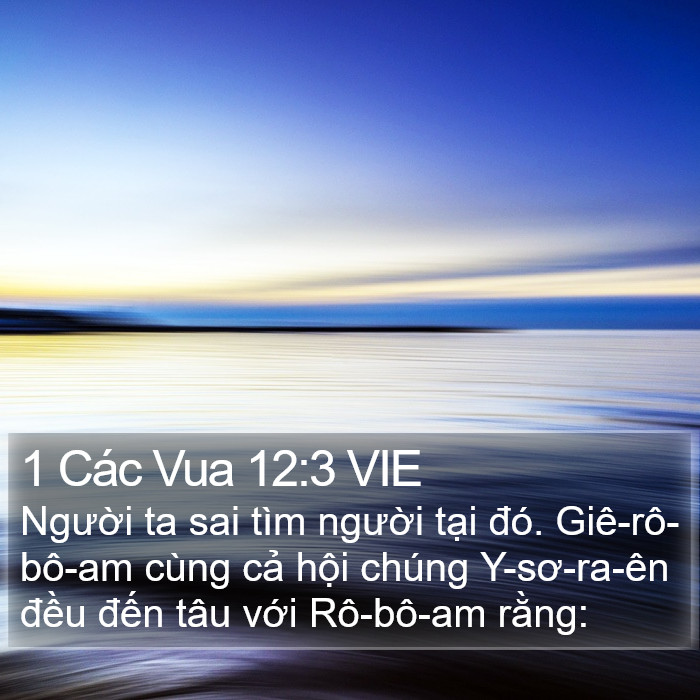 1 Các Vua 12:3 VIE Bible Study