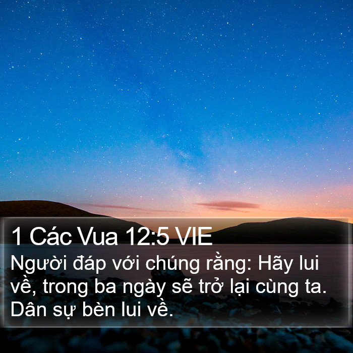 1 Các Vua 12:5 VIE Bible Study