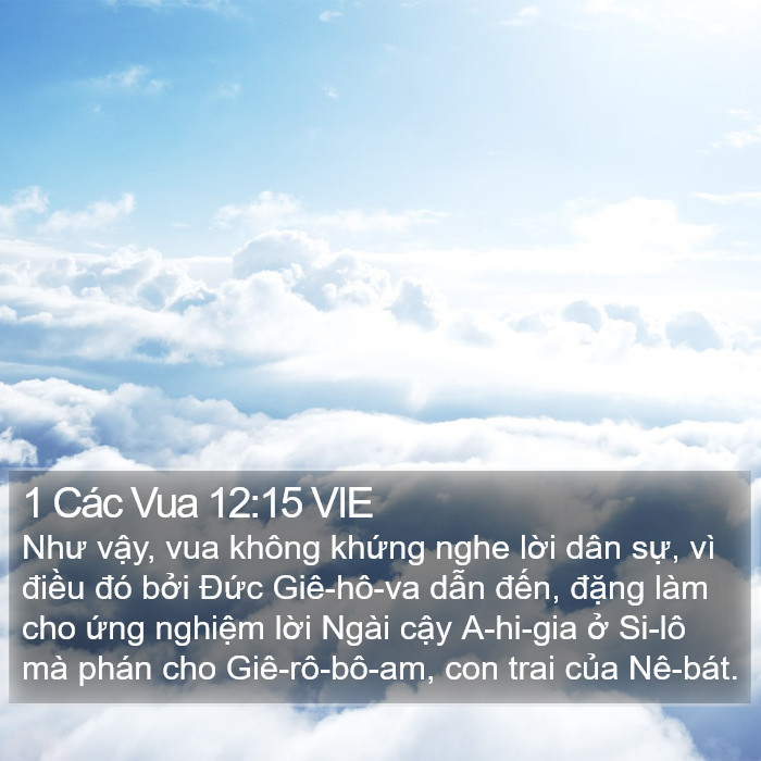 1 Các Vua 12:15 VIE Bible Study