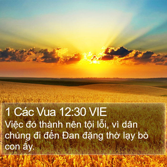 1 Các Vua 12:30 VIE Bible Study