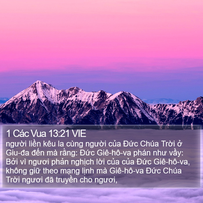 1 Các Vua 13:21 VIE Bible Study