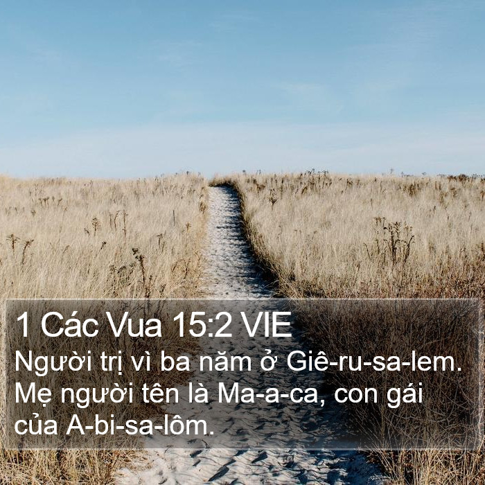 1 Các Vua 15:2 VIE Bible Study