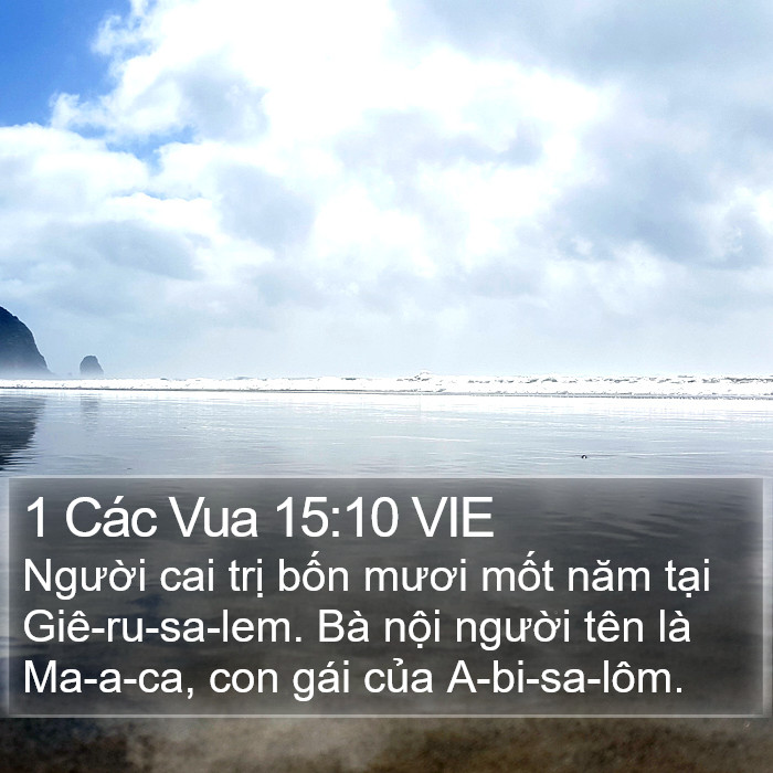 1 Các Vua 15:10 VIE Bible Study