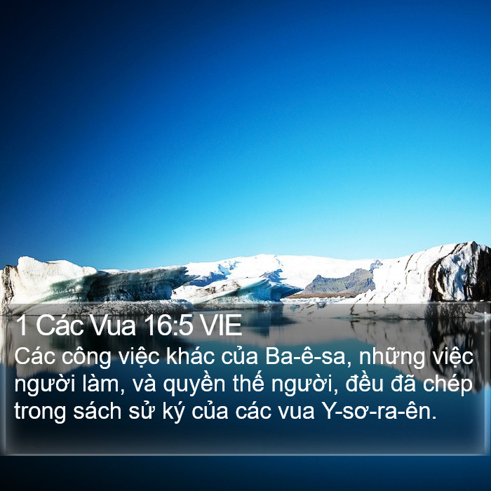 1 Các Vua 16:5 VIE Bible Study