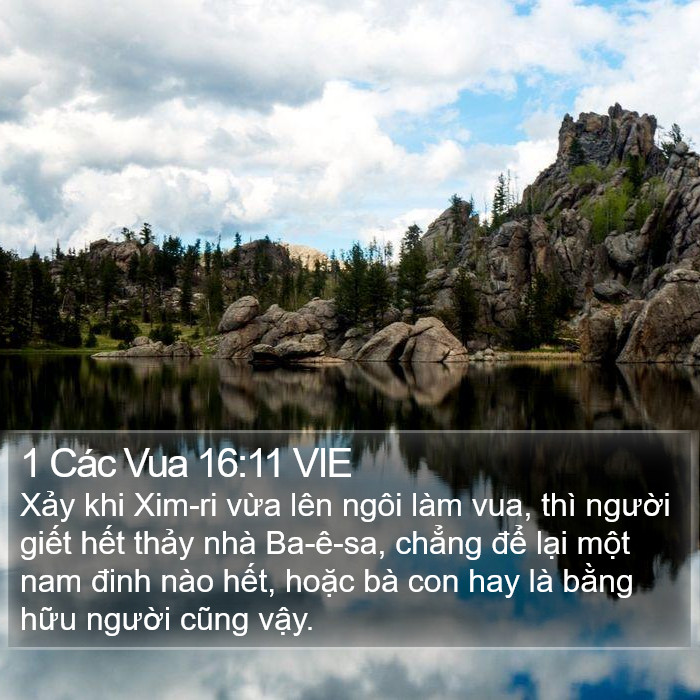 1 Các Vua 16:11 VIE Bible Study