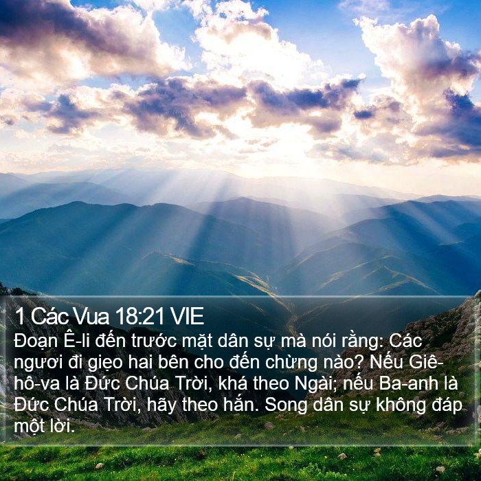 1 Các Vua 18:21 VIE Bible Study