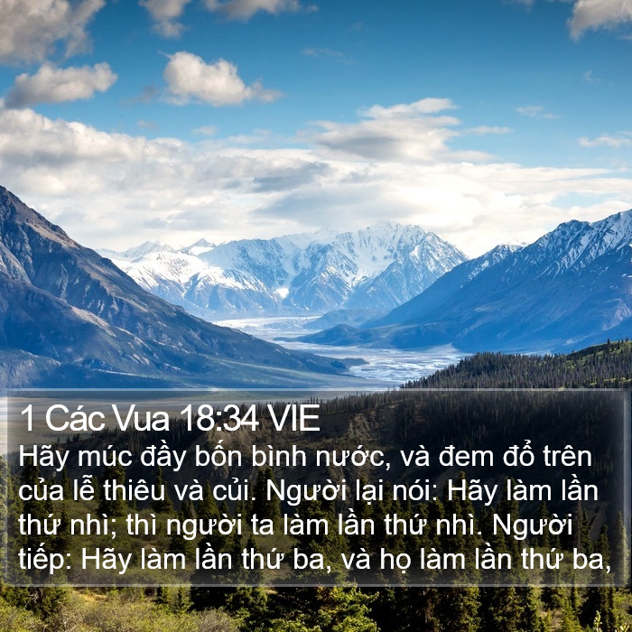 1 Các Vua 18:34 VIE Bible Study