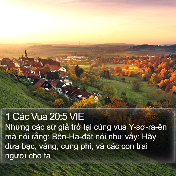 1 Các Vua 20:5 VIE Bible Study