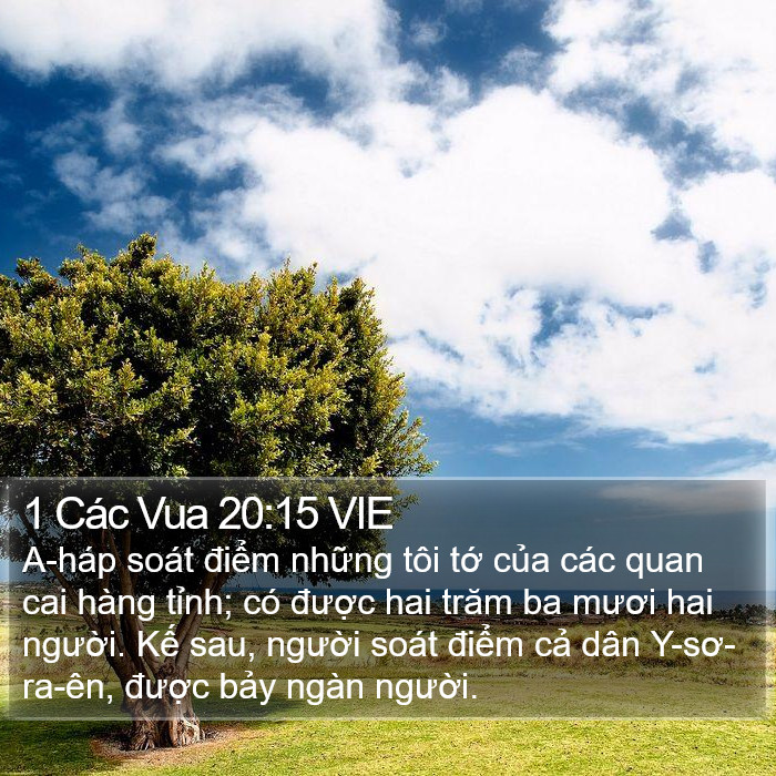 1 Các Vua 20:15 VIE Bible Study