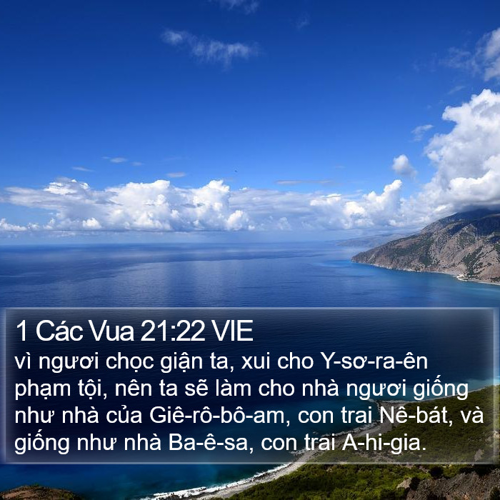 1 Các Vua 21:22 VIE Bible Study