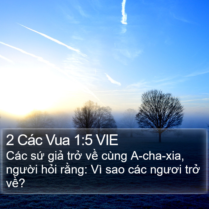 2 Các Vua 1:5 VIE Bible Study