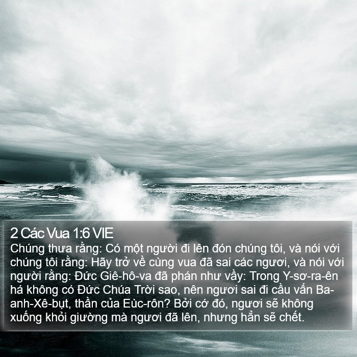 2 Các Vua 1:6 VIE Bible Study