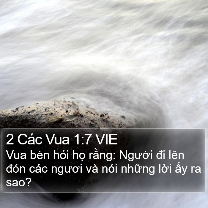 2 Các Vua 1:7 VIE Bible Study