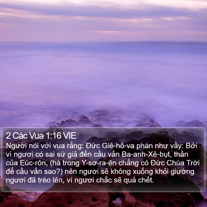 2 Các Vua 1:16 VIE Bible Study