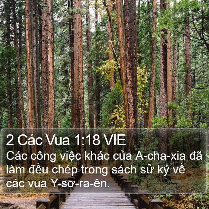 2 Các Vua 1:18 VIE Bible Study