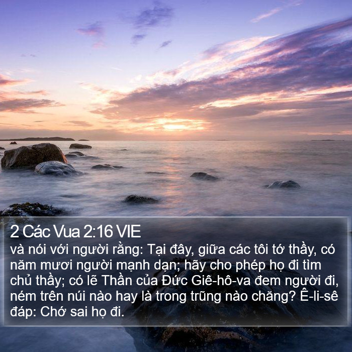 2 Các Vua 2:16 VIE Bible Study