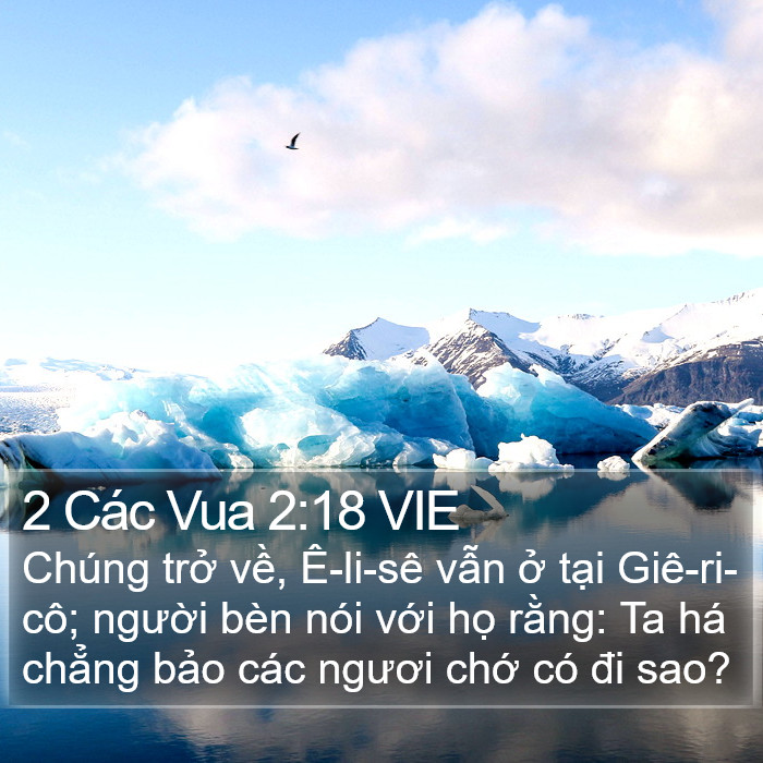 2 Các Vua 2:18 VIE Bible Study